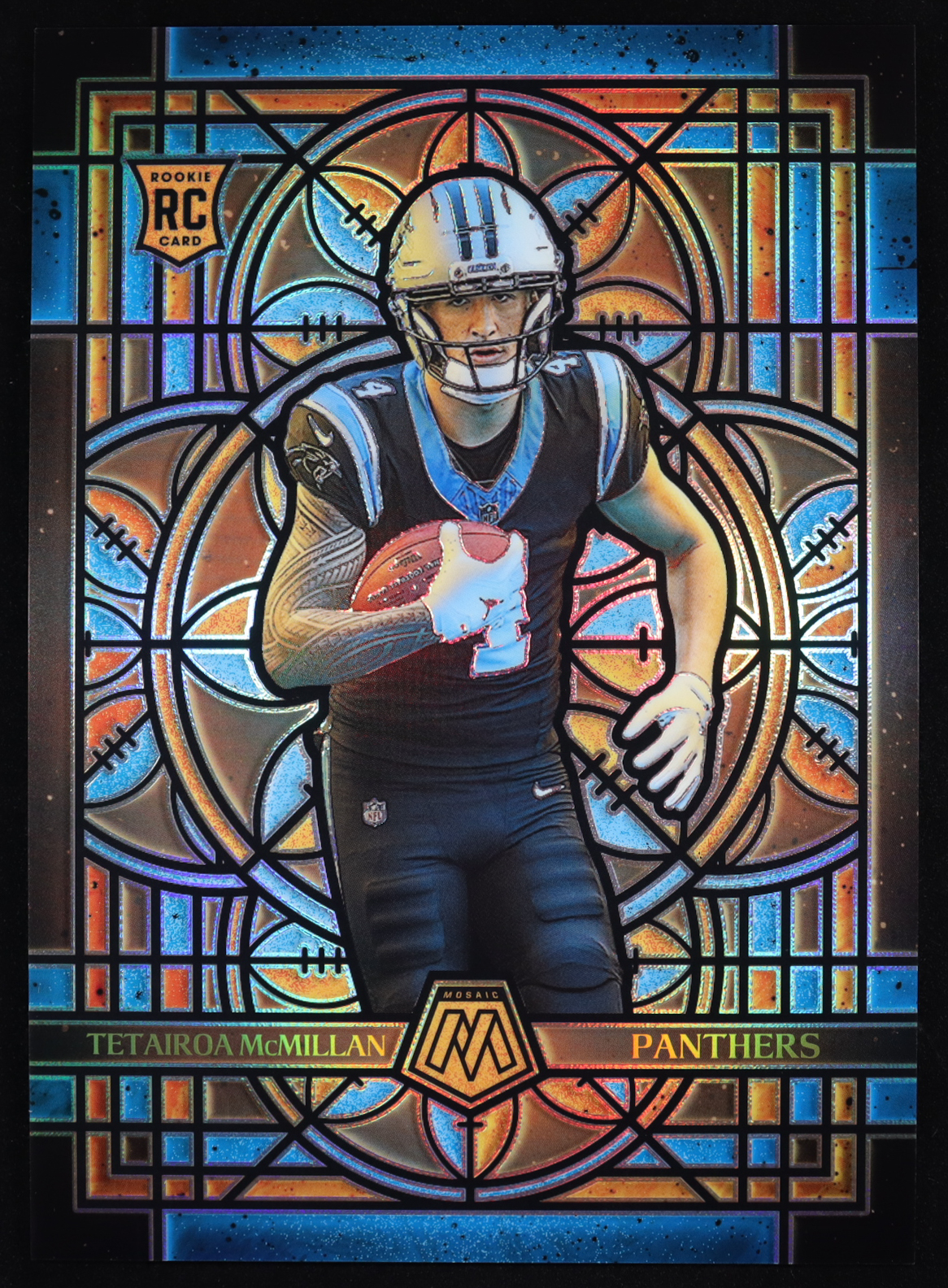 Tetairoa McMillan 2025 Panini Mosaic Stained Glass Oversized #3 RC at PristineAuction.com Tetairoa McMillan 2025 Panini Mosaic Stained Glass Oversized #3 RC at PristineAuction.com