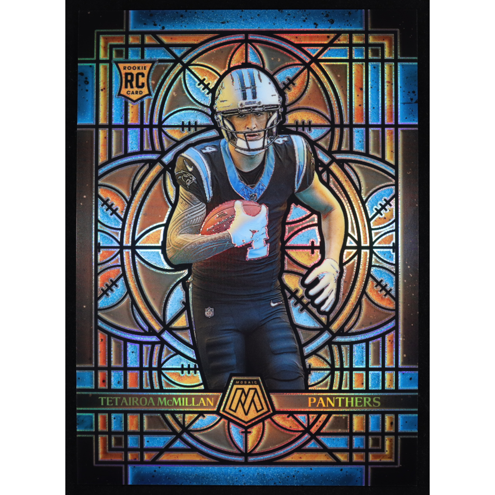 Tetairoa McMillan 2025 Panini Mosaic Stained Glass Oversized #3 RC at PristineAuction.com