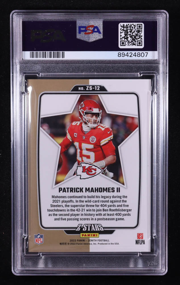Patrick Mahomes II 2022 Zenith Z-Stars #12 (PSA 10) at PristineAuction.com Patrick Mahomes II 2022 Zenith Z-Stars #12 (PSA 10) at PristineAuction.com