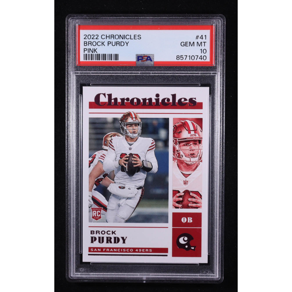 Brock Purdy 2022 Panini Chronicles Pink #41 RC (PSA 10) at PristineAuction.com