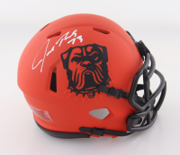 Joe Thomas Signed Browns Rave Alternate Speed Mini Helmet (Schwartz) at PristineAuction.com