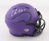 Cris Carter Signed Vikings Rave Alternate Speed Mini Helmet (Schwartz) at PristineAuction.com
