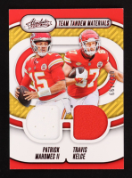 Patrick Mahomes II / Travis Kelce 2024 Absolute Team Tandem Materials #18 at PristineAuction.com