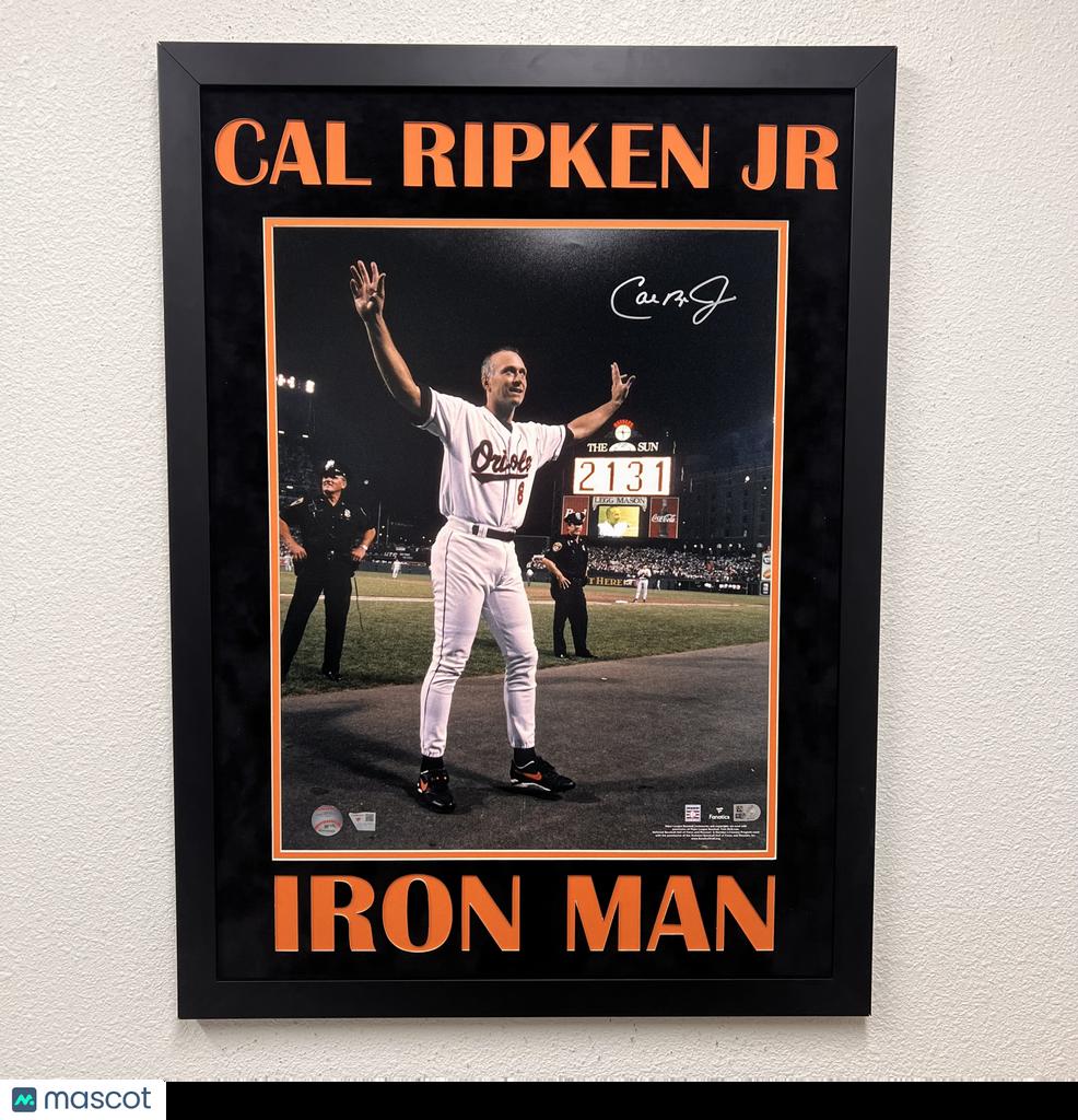 Cal Ripken Jr. Signed Orioles Custom Framed Photo (Fanatics) at PristineAuction.com Cal Ripken Jr. Signed Orioles Custom Framed Photo (Fanatics) at PristineAuction.com