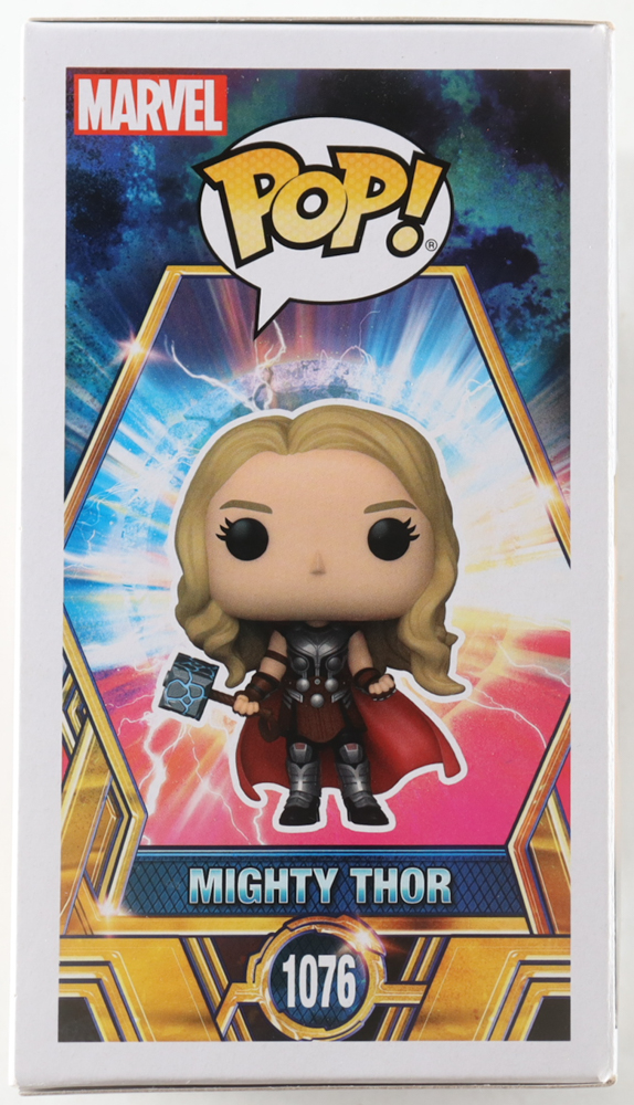 Natalie Portman Signed "Thor Love And Thunder" #1076 Mighty Thor Funko Pop! Bobble-Head Vinyl Figure (SWAU) at PristineAuction.com Natalie Portman Signed "Thor Love And Thunder" #1076 Mighty Thor Funko Pop! Bobble-Head Vinyl Figure (SWAU) at PristineAuction.com