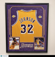 Magic Johnson Signed Custom Framed Jersey (Beckett) at PristineAuction.com
