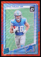 Isaac TeSlaa 2025 Donruss Optic Rated Rookies Preview Red Wave #338 RC at PristineAuction.com