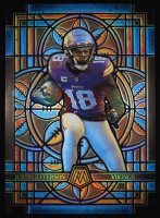 Justin Jefferson 2025 Panini Mosaic Stained Glass Oversized #16 at PristineAuction.com