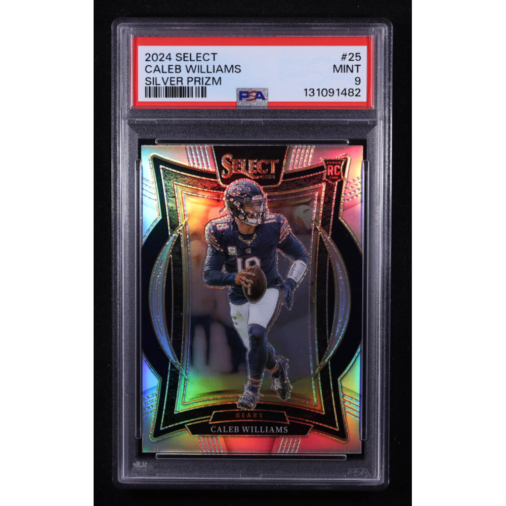 Caleb Williams Panini Select Silver Prizm #25 RC (PSA 9) at PristineAuction.com