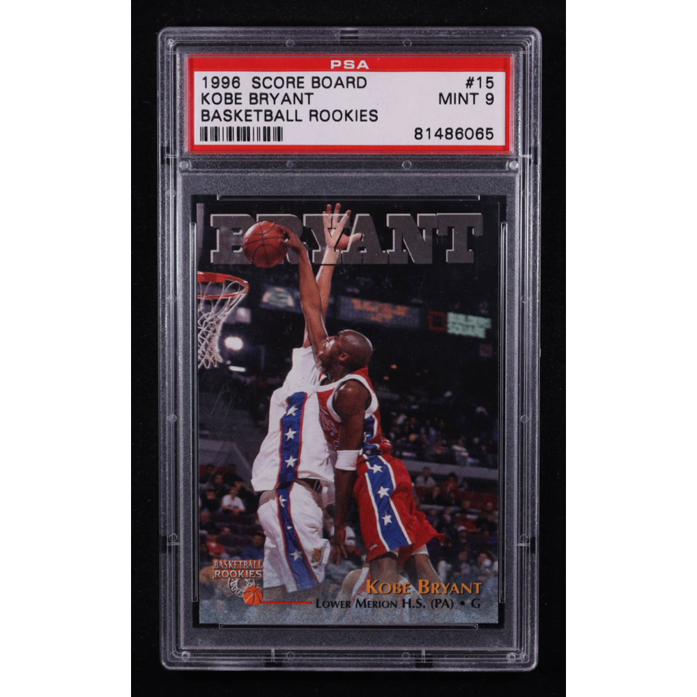 Kobe Bryant 1996 Score Board Basketball Rookies #15 RC (PSA 9) at PristineAuction.com