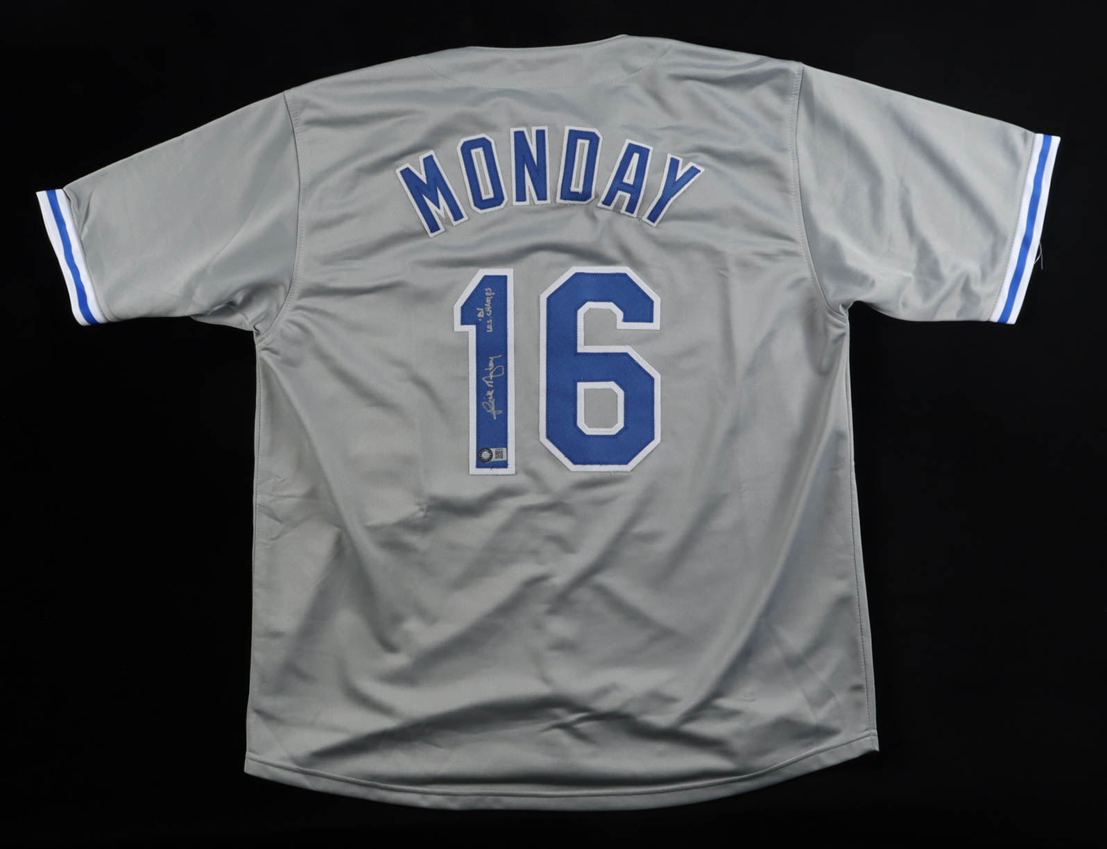 Rick Monday Signed Jersey Inscribed "81 LDS Champs" (Schwartz) at PristineAuction.com Rick Monday Signed Jersey Inscribed "81 LDS Champs" (Schwartz) at PristineAuction.com