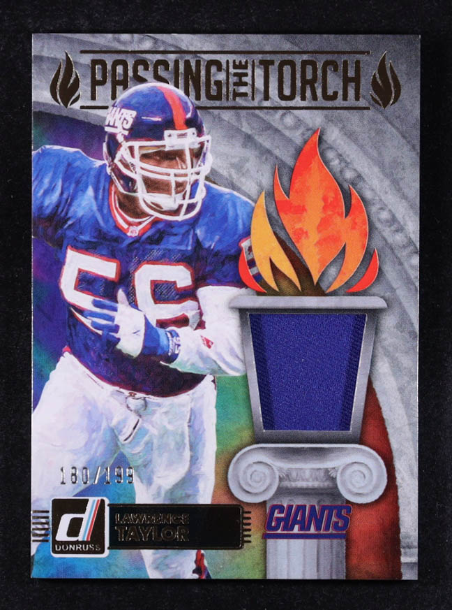 Lawrence Taylor / Abdul Carter 2025 Donruss Passing the Torch Jerseys #7 #180/199 at PristineAuction.com Lawrence Taylor / Abdul Carter 2025 Donruss Passing the Torch Jerseys #7 #180/199 at PristineAuction.com