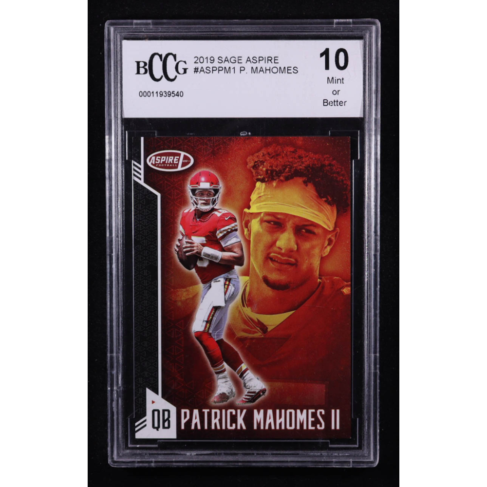 Patrick Mahomes II 2019 Sage Aspire #ASP-PM-1 (BCCG 10) at PristineAuction.com