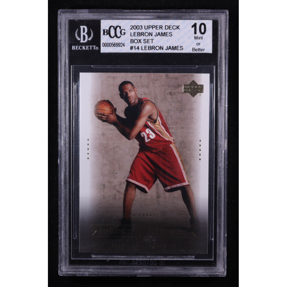 LeBron James 2003-04 Upper Deck Lebron James Box Set #14 RC (BCCG 10) at PristineAuction.com
