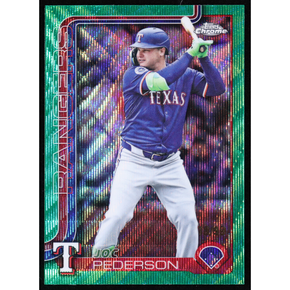 Joc Pederson 2025 Topps Chrome Update Green Wave Refractors #USC46 #78/99 at PristineAuction.com