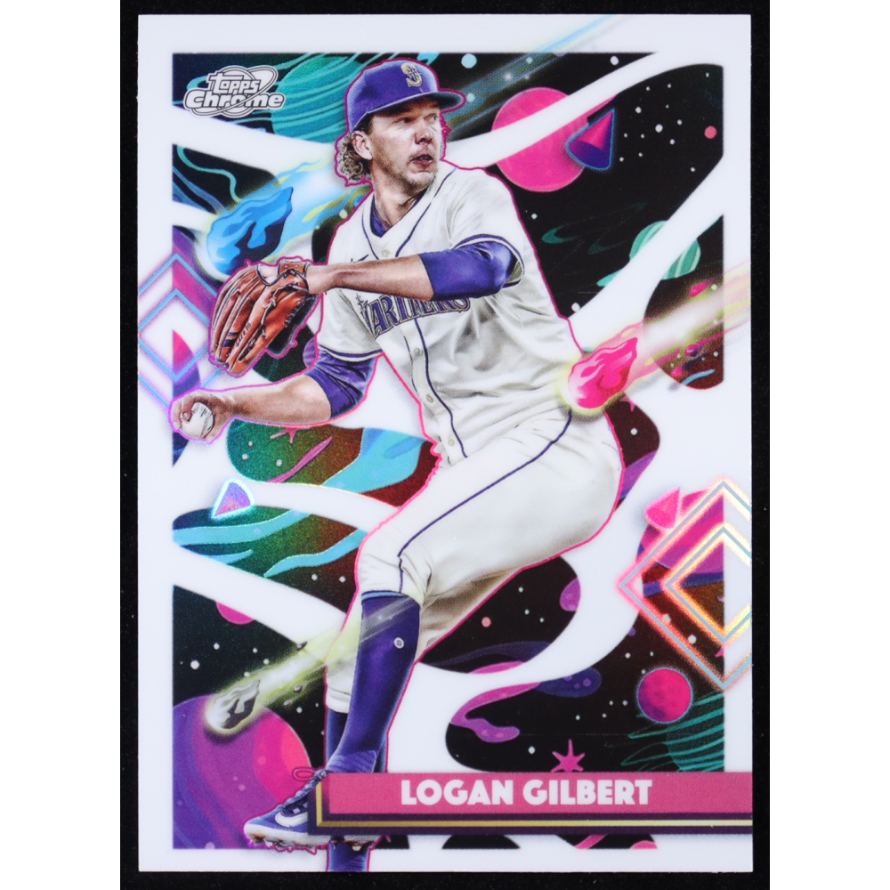 Logan Gilbert 2025 Topps Cosmic Chrome White Hole Refractors #34 at PristineAuction.com