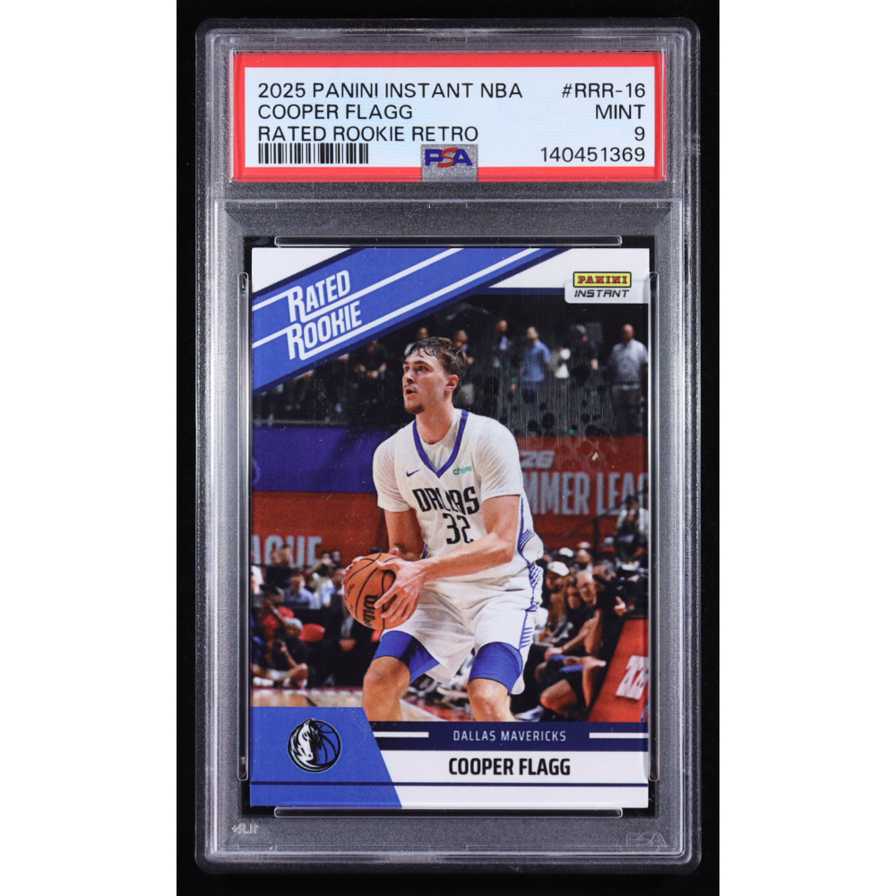 Cooper Flagg 2025-26 Panini Instant Rated Rookie Retro #RRR16 RC (PSA 9) at PristineAuction.com