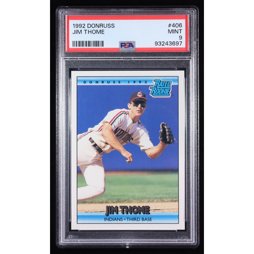 Jim Thome 1992 Donruss #406 RC (PSA 9) at PristineAuction.com