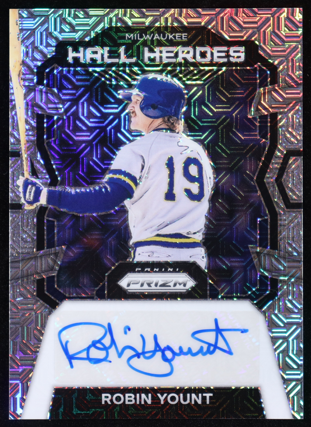 Robin Yount 2024 Panini Prizm Hall Heroes Autographs Prizms Mojo #5 #18/25 at PristineAuction.com Robin Yount 2024 Panini Prizm Hall Heroes Autographs Prizms Mojo #5 #18/25 at PristineAuction.com