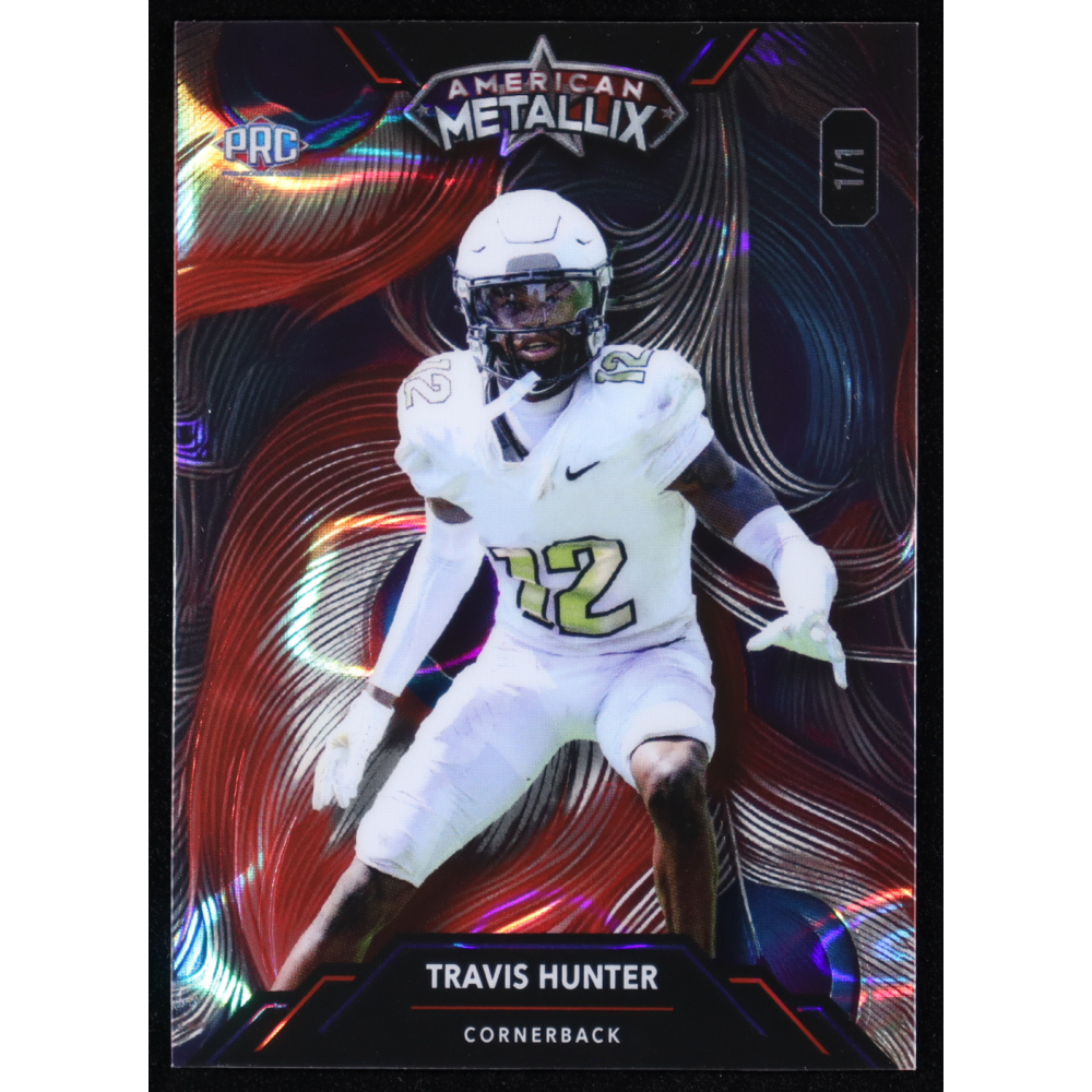 Travis Hunter 2023 Wild Card American Metallix Lava #TH #1/1 RC at PristineAuction.com