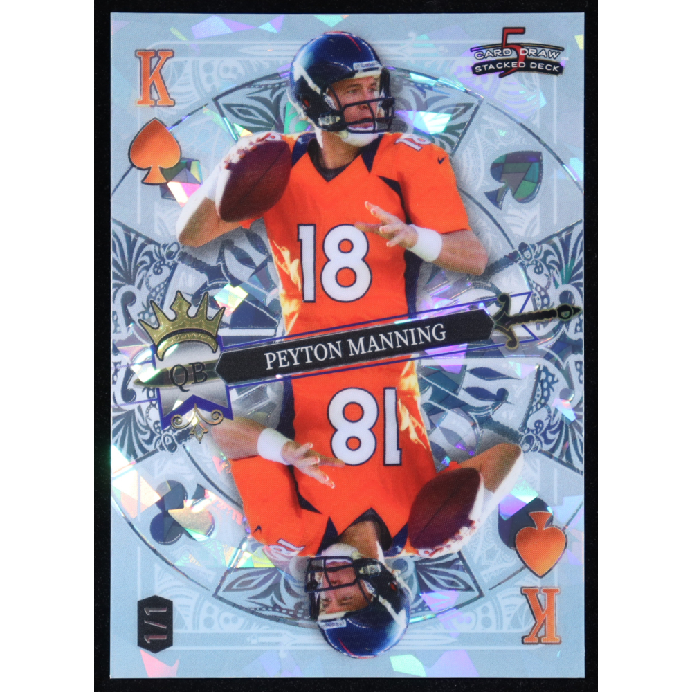 Peyton Manning 2024 Wild Card 5 Card Draw King of Spades Crystal Platinum #PMN #1/1 at PristineAuction.com