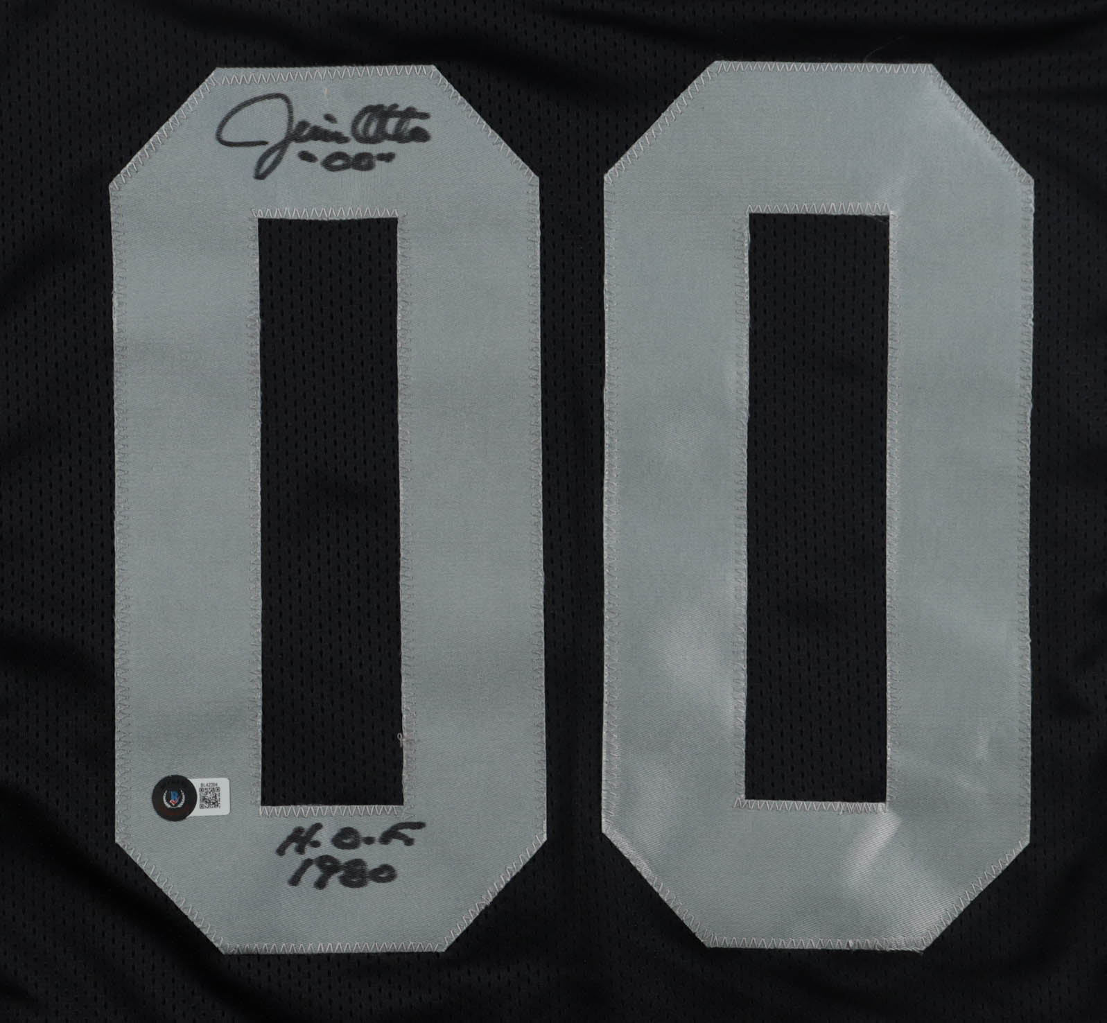 Jim Otto Signed Jersey Inscribed "H.O.F. 1980" (Beckett) at PristineAuction.com Jim Otto Signed Jersey Inscribed "H.O.F. 1980" (Beckett) at PristineAuction.com