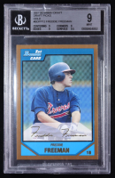 Freddie Freeman 2007 Bowman Draft Draft Picks Gold #BDPP12 (BGS 9) at PristineAuction.com