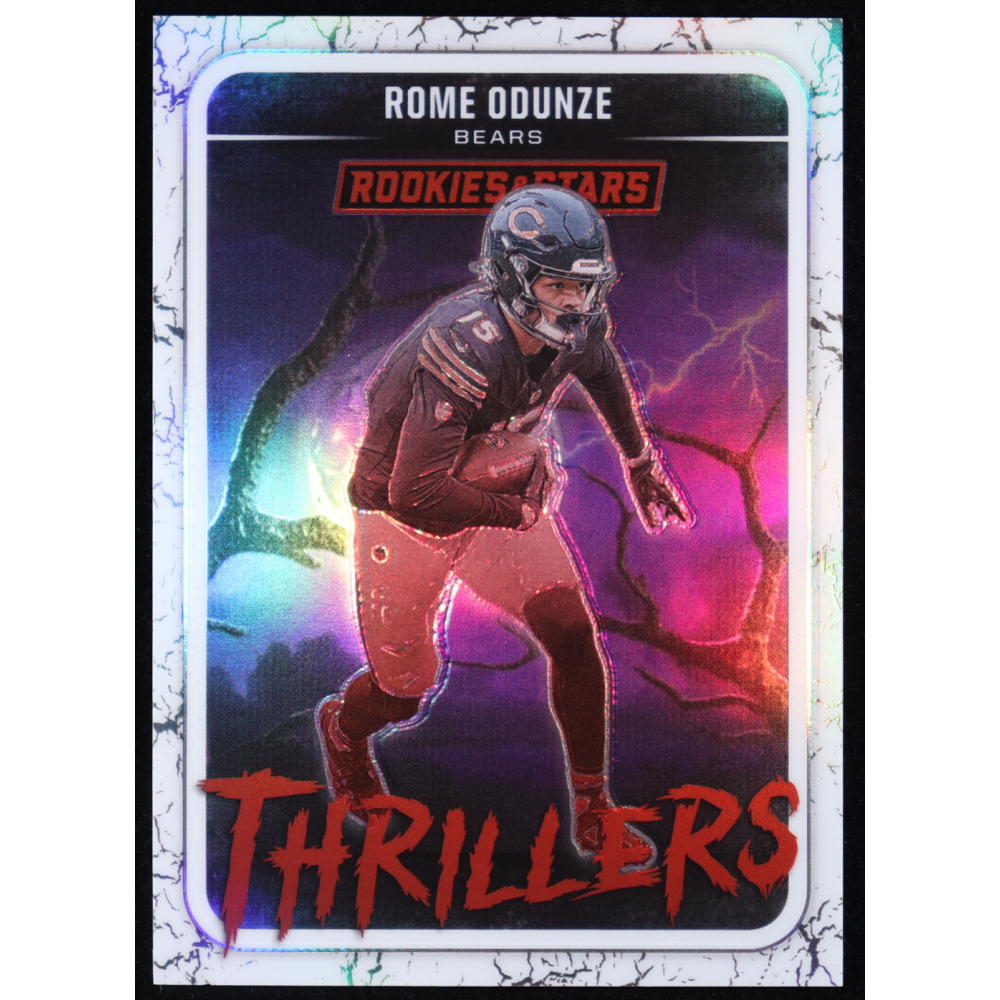 Rome Odunze 2025 Rookies and Stars Thrillers White #13 #018/149 at PristineAuction.com