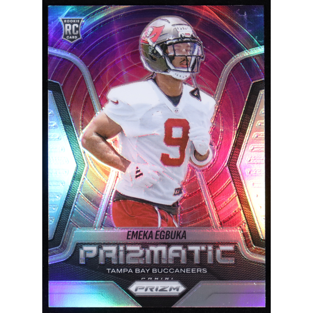 Emeka Egbuka 2025 Panini Prizm Prizmatic Prizms Silver #13 RC at PristineAuction.com