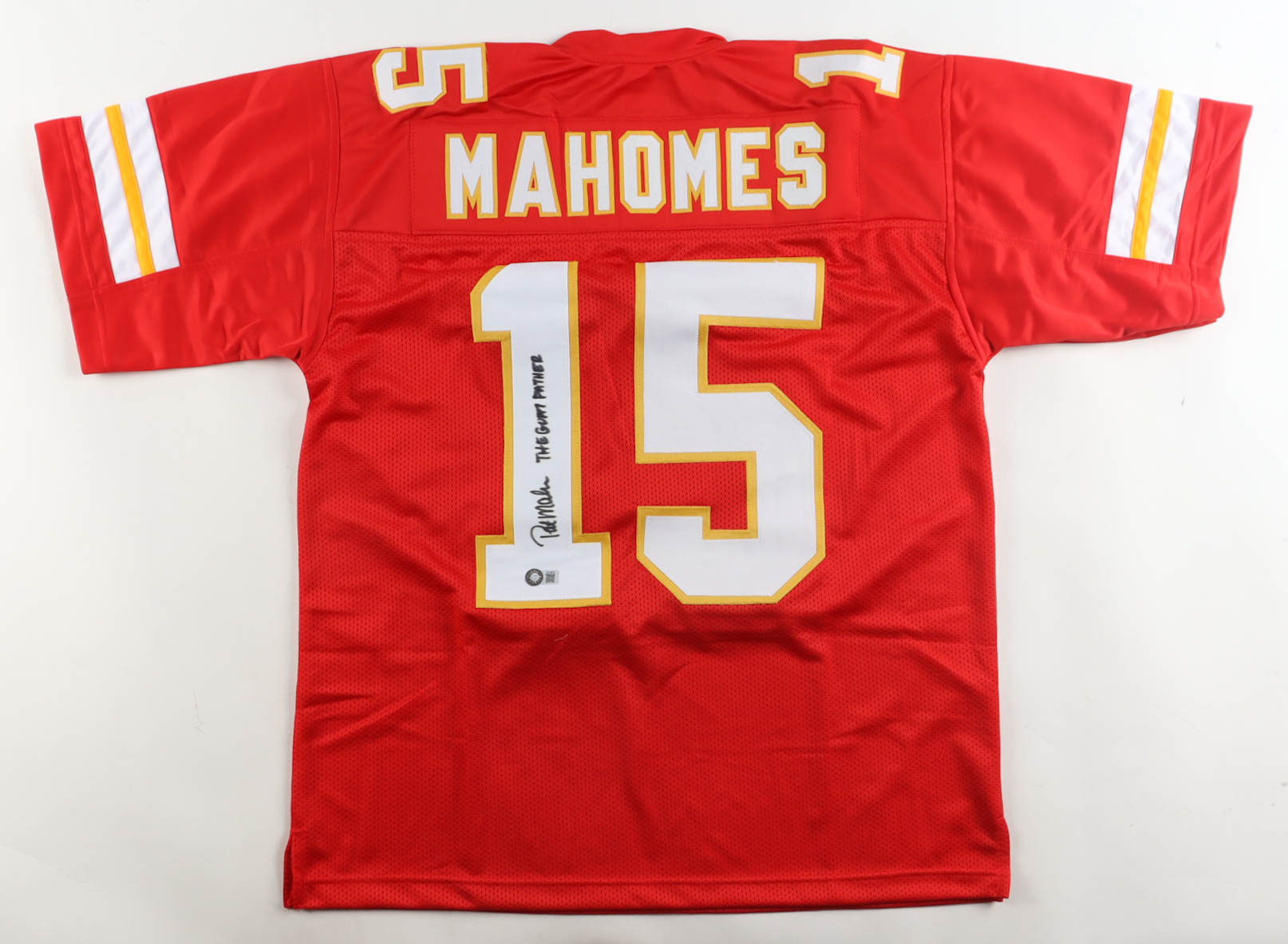 Patrick Mahomes Sr. Signed Jersey Inscribed "The Goat Father" (Schwartz) at PristineAuction.com Patrick Mahomes Sr. Signed Jersey Inscribed "The Goat Father" (Schwartz) at PristineAuction.com