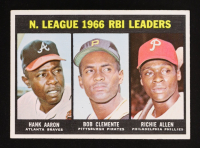 Hank Aaron / Bob Clemente / Richie Allen 1967 Topps #242 NL RBI Leaders at PristineAuction.com