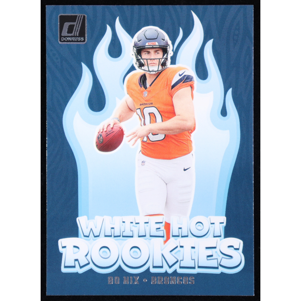 Bo Nix 2024 Donruss White Hot Rookies #9 RC at PristineAuction.com