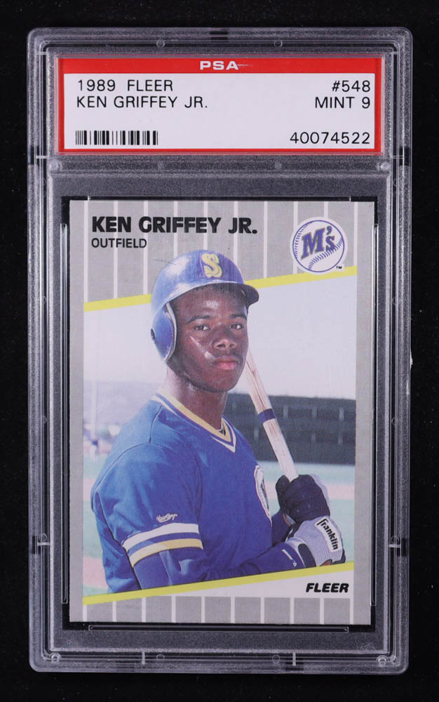 Ken Griffey Jr. 1989 Fleer #548 RC (PSA 9) at PristineAuction.com Ken Griffey Jr. 1989 Fleer #548 RC (PSA 9) at PristineAuction.com