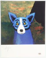 George Rodrigue Signed "Blue Dog" 9.5x12 Lithograph (PSA) at PristineAuction.com