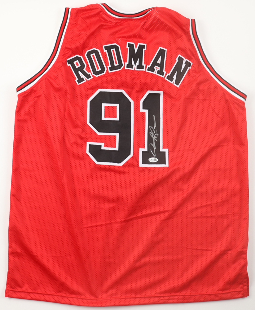 Dennis Rodman Signed Jersey (JSA) at PristineAuction.com Dennis Rodman Signed Jersey (JSA) at PristineAuction.com