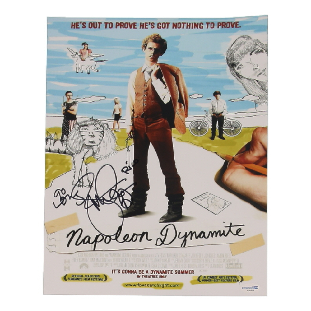 Jon Gries Signed "Napoleon Dynamite" 11x14 Poster Inscribed "Rico" & "Go Long!" (ACOA) at PristineAuction.com