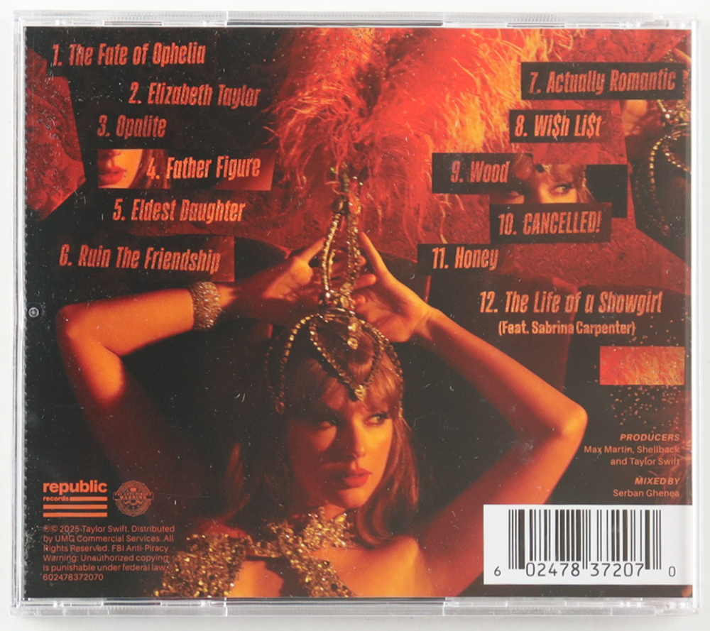 Taylor Swift Signed "The Life of a Showgirl" CD Album Insert (JSA) at PristineAuction.com Taylor Swift Signed "The Life of a Showgirl" CD Album Insert (JSA) at PristineAuction.com