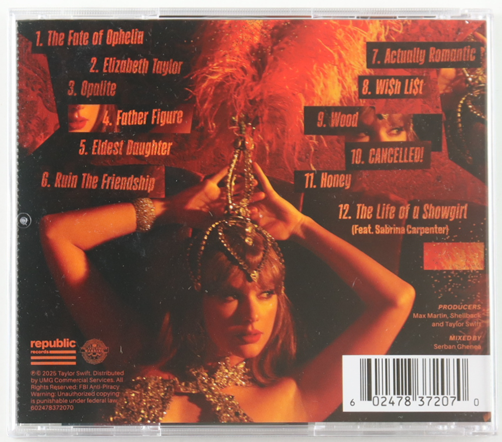 Taylor Swift Signed "The Life of a Showgirl" CD Album Insert (JSA) at PristineAuction.com Taylor Swift Signed "The Life of a Showgirl" CD Album Insert (JSA) at PristineAuction.com