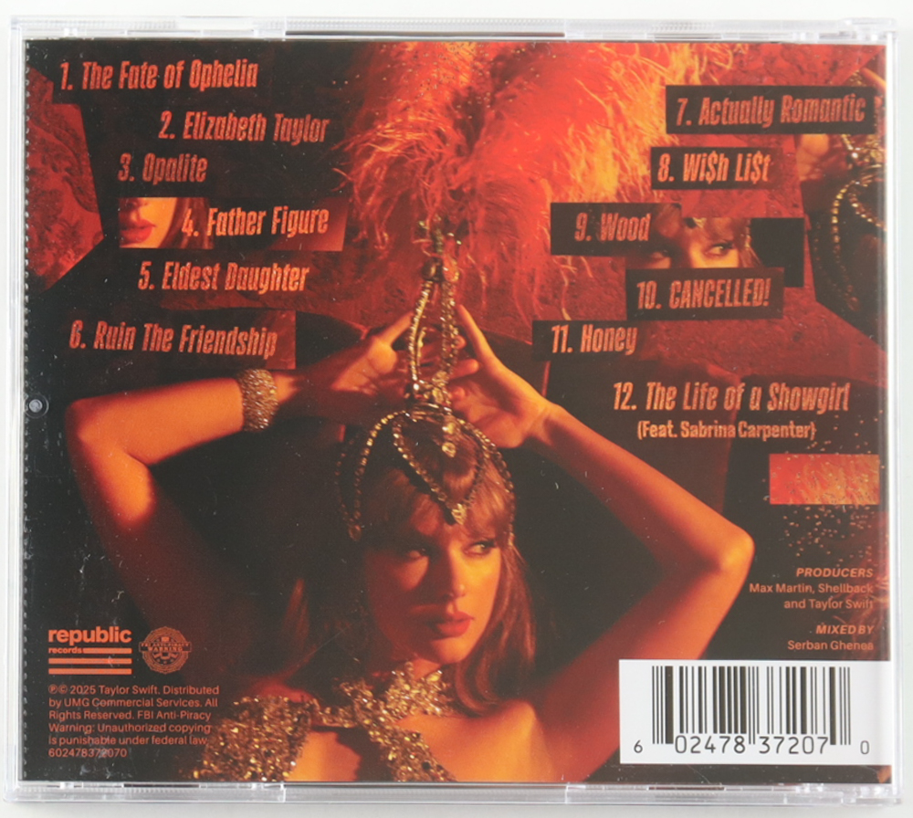 Taylor Swift Signed "The Life of a Showgirl" CD Album Insert (JSA) at PristineAuction.com Taylor Swift Signed "The Life of a Showgirl" CD Album Insert (JSA) at PristineAuction.com