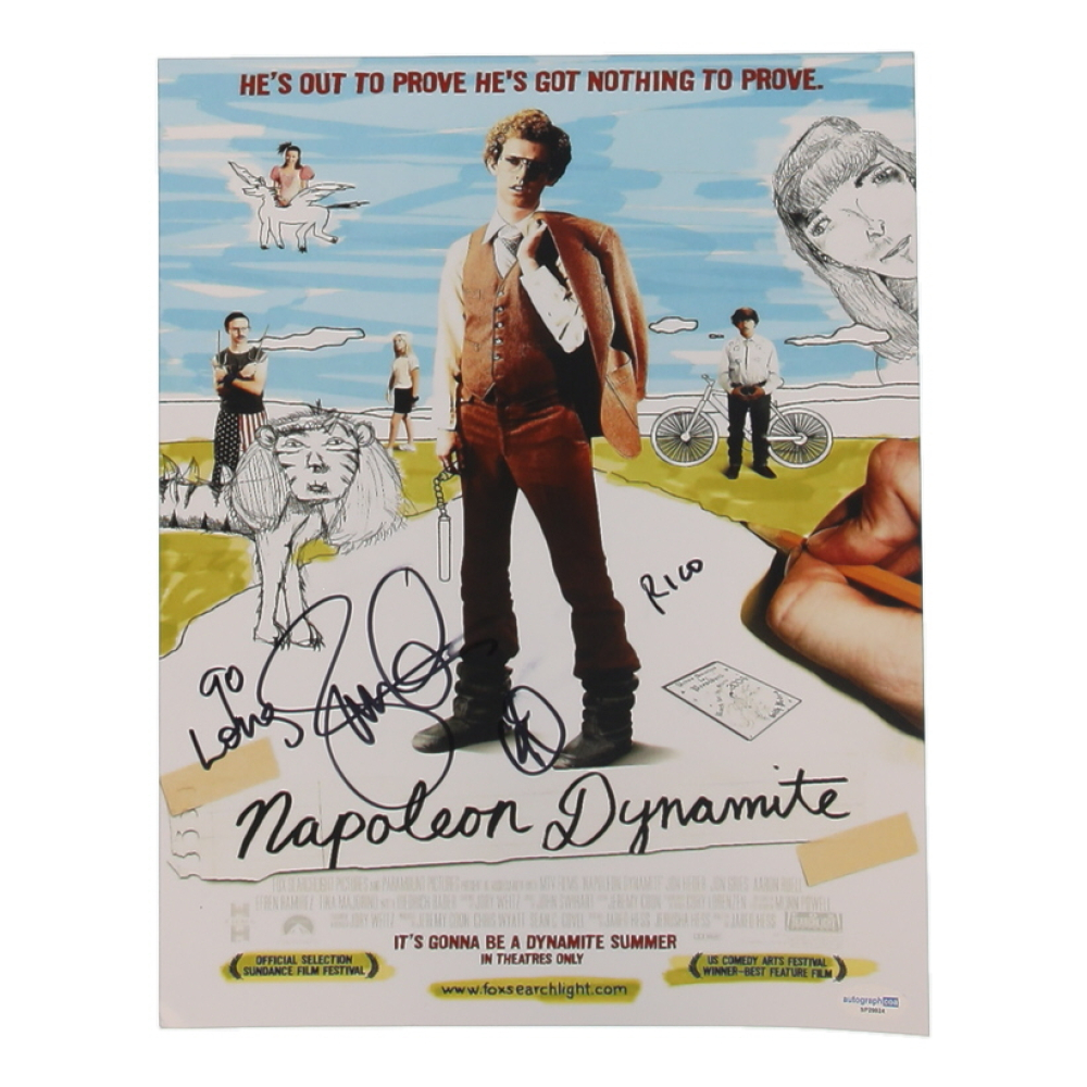 Jon Gries Signed "Napoleon Dynamite" 11x14 Poster Inscribed "Rico" & "Go Long!" (ACOA) at PristineAuction.com