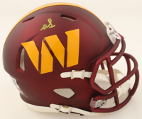 Mike Sainristil Signed Commanders Speed Mini Helmet (Beckett) at PristineAuction.com