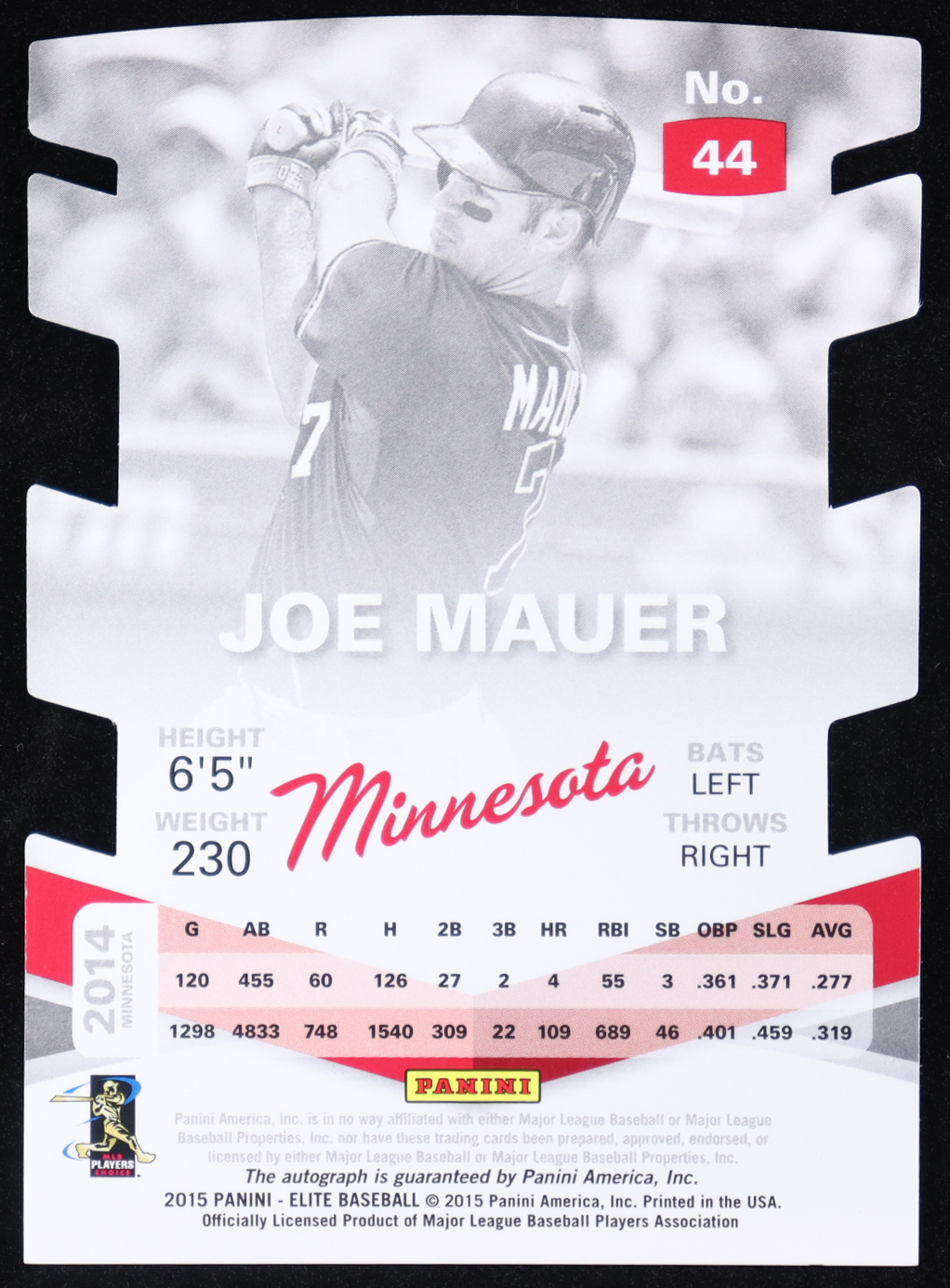 Joe Mauer 2015 Elite Signature Status Green #44 #01/15 at PristineAuction.com Joe Mauer 2015 Elite Signature Status Green #44 #01/15 at PristineAuction.com