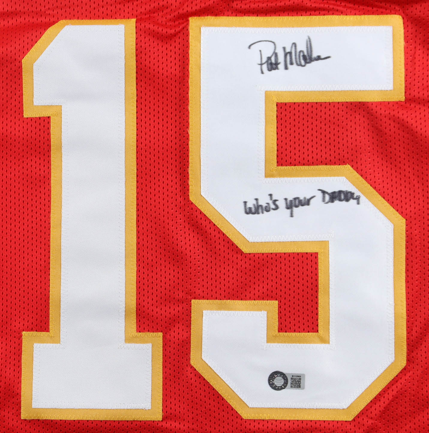 Patrick Mahomes Sr. Signed Jersey Inscribed "Who's Your Daddy?" (Schwartz) at PristineAuction.com Patrick Mahomes Sr. Signed Jersey Inscribed "Who's Your Daddy?" (Schwartz) at PristineAuction.com