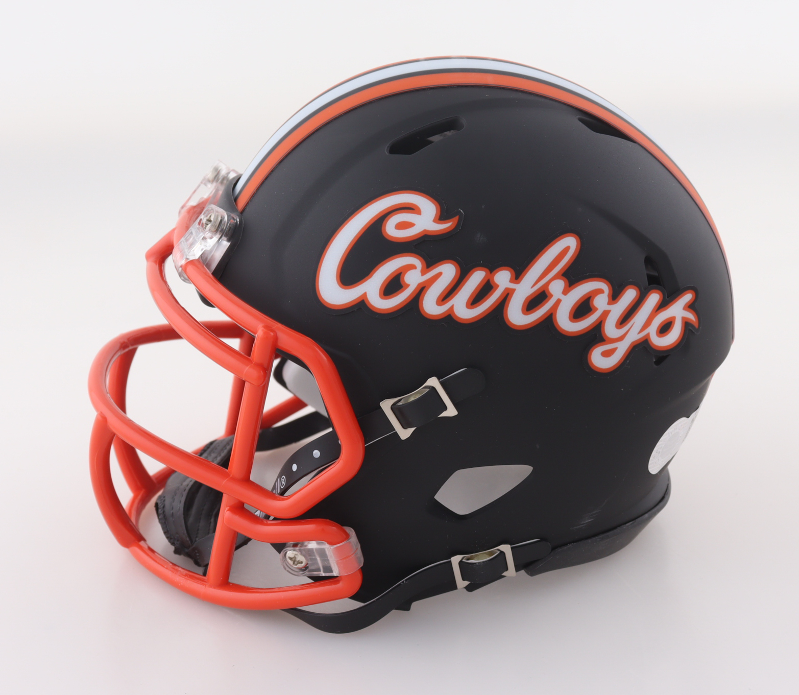 Barry Sanders Signed Oklahoma State Cowboys Speed Mini Helmet (Schwartz) at PristineAuction.com Barry Sanders Signed Oklahoma State Cowboys Speed Mini Helmet (Schwartz) at PristineAuction.com