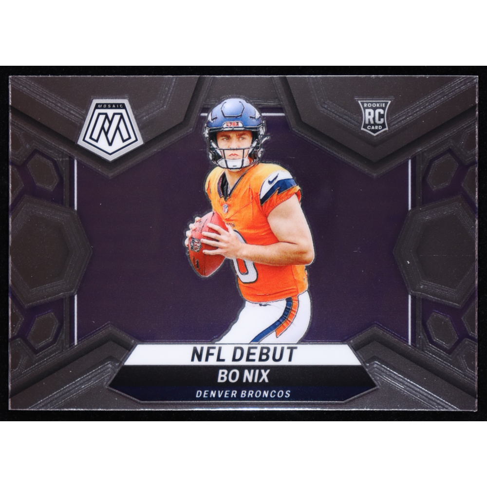 Bo Nix 2024 Panini Mosaic #271 DEB RC at PristineAuction.com