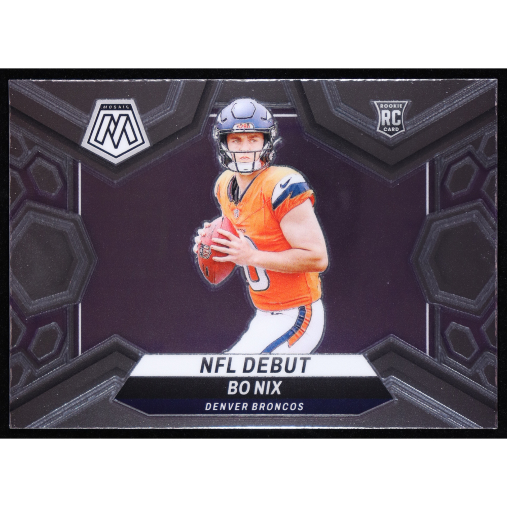 Bo Nix 2024 Panini Mosaic #271 DEB RC at PristineAuction.com