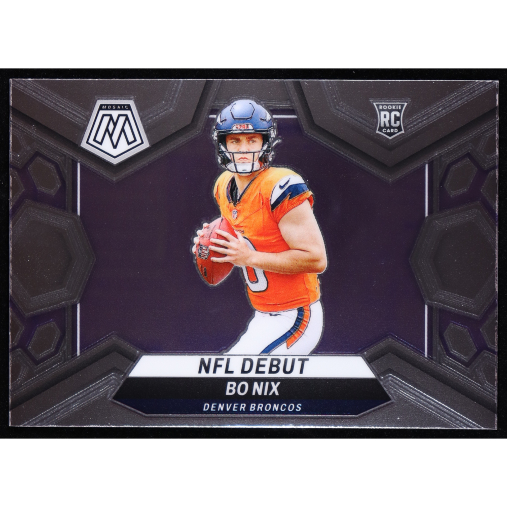 Bo Nix 2024 Panini Mosaic #271 DEB RC at PristineAuction.com