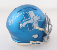 Barry Sanders Signed Lions Alternate Speed Mini Helmet (Schwartz) at PristineAuction.com