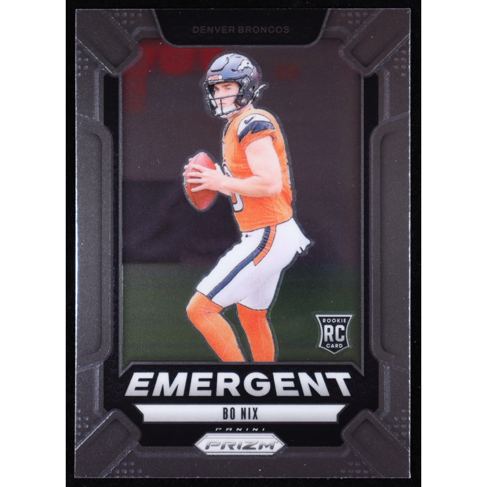 Bo Nix 2024 Panini Prizm Emergent #3 RC at PristineAuction.com