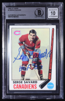 Serge Savard Signed 1969-70 Topps Inscribed "HOF 86" #4 RC (BGS | Autograph Graded BGS 10) at PristineAuction.com